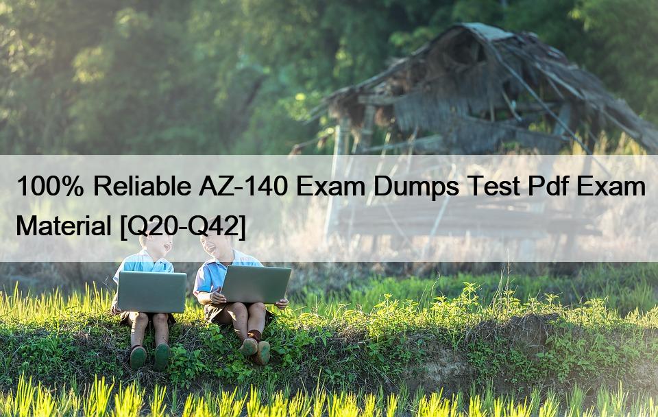 100% Reliable AZ-140 Exam Dumps Test Pdf Exam Material [Q20-Q42]